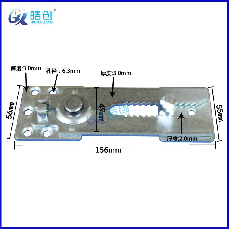直销加长鳄鱼嘴铰链二合一组合沙发拆装床插扣插件家具固定连接件图3