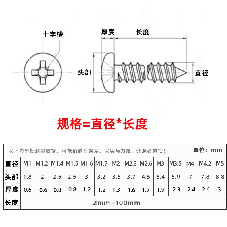 铁镀镍十字圆头自攻螺丝PA盘头GB845自功螺丝自攻丝M1. 7M2M3M4图2