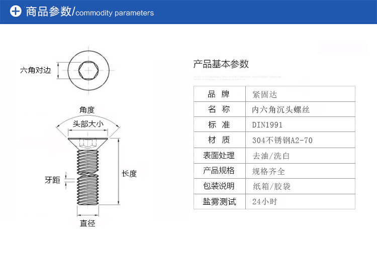 平头内六角螺丝