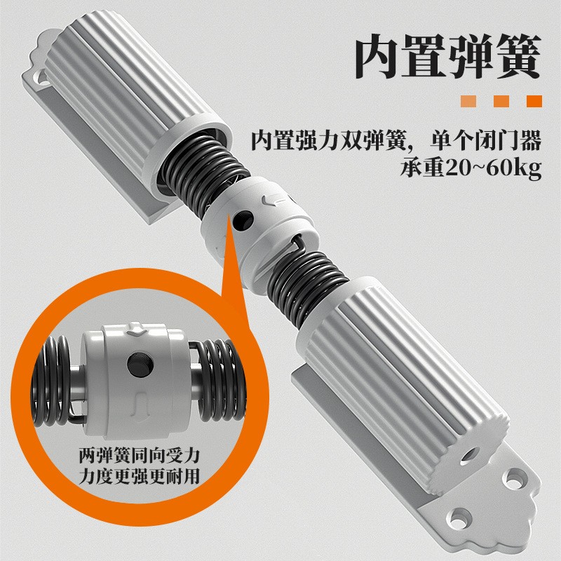 闭门器家用缓冲回弹神器木门简易闭合器弹簧装置房门自动关门神器图2